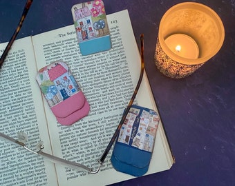 Handmade hidden paper clips/bookmarks - set of 3 - Midnight Collection