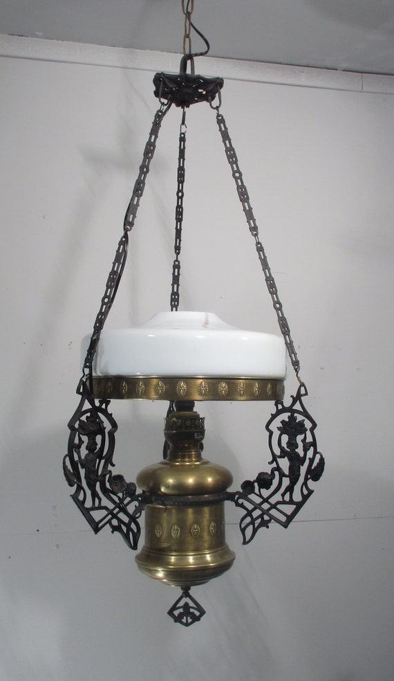 Oil lamp chandelier antique outlet