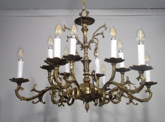 Antique Vintage Bronze Chandelier 12 Light French Empire Red Classic Lighting Chandeliers Pendant Lights Tiosdurvis Lv Antique Vintage Bronze Chandelier 12, 12 Light Aged Bronze Chandelier