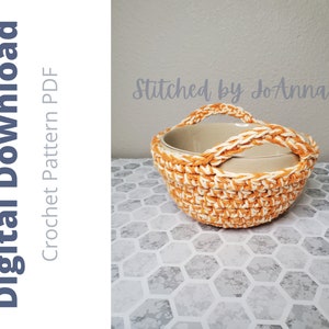 Basket Bowl Cozy Crochet Pattern PDF