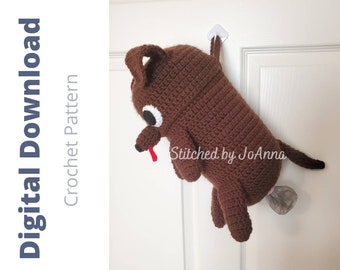 Pooping Dog Grocery Bag Storage and Dispenser Crochet Pattern PDF