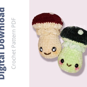 Toad Stool Mushroom Amigurumi Crochet Pattern PDF