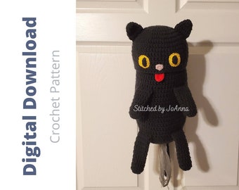 Pooping Cat Grocery Bag Storage and Dispenser Crochet Pattern PDF