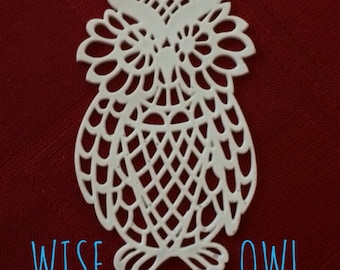 12 Wise Owl Sugar Doilies 2" Edible Tea or Coffee Doilies