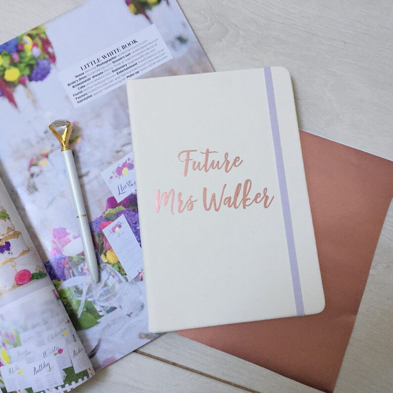 Future mrs wedding notebook personalised wedding planner  etsy Future mrs wedding notebook personalised wedding planner  etsy