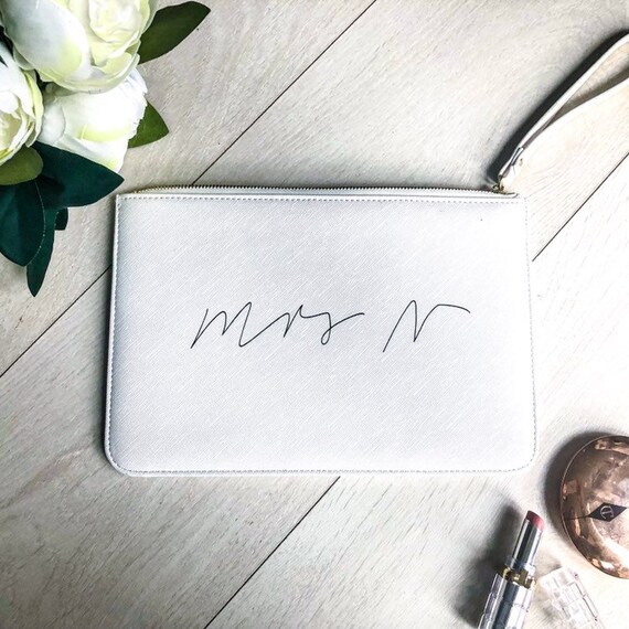 personalised clutch bag wedding