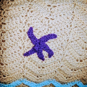 Sea Turtle Blanket PATTERN ONLY includes instructions for blanket turtle and starfish image 4