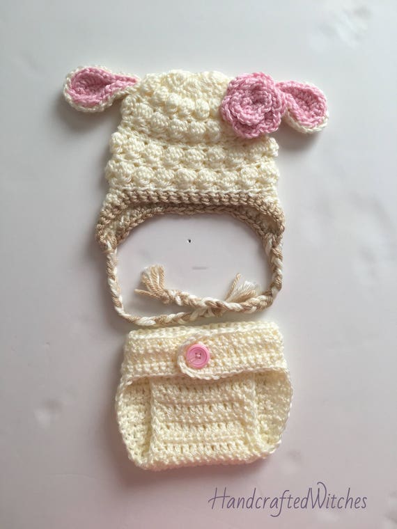 crochet lamb hat