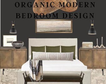 PREMADE MOOD BOARD || Modern Organic Bedroom Design