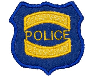 Police Badge Applique Embroidery Design: 3 Sizes (Digital Download)