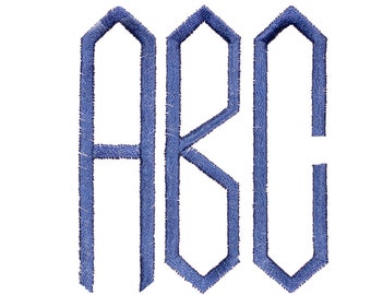 Tall Skinny Font for Machine Embroidery Monogram Alphabet Design