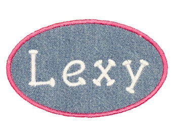 nametag applique design, oval embroidery machine digital file download, shape, name, add name, sewing, instant download, name badge