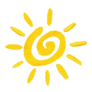 Borduurontwerp met zonnesteek: zonnegeel (digitale download)