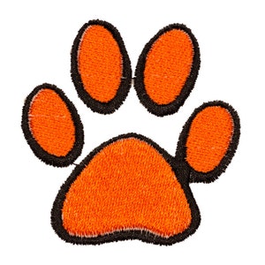 filled split paw embroidery design, paw embroidery file, stitched paw, machine embroidery download, paw pes format, 6 sizes