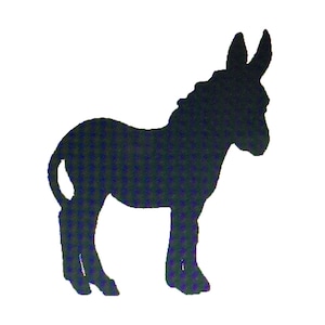 Democrat Donkey Stitch Embroidery Design for Christmas Machine Embroidery File 3 sizes, Democratic