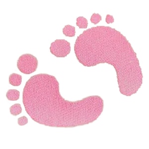 Baby Fill Stitch Footprints Embroidery Designs TWO Patterns Machine Digital Download File Set of Two Patterns