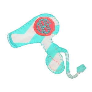 Hair dryer applique blow dryer machine embroidery design INSTANT DOWNLOAD