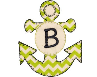 boat anchor embroidery design for anchor applique pattern, anchor monogram
