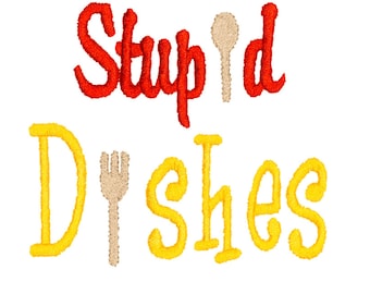 Diseños de bordado con frases divertidas de cocina: 5 patrones (descarga instantánea)