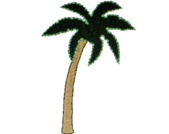 Palm Tree Fill Stitch Embroidery Design 3 Sizes Island Machine Embroidery File PES 8 Formats, INSTANT DOWNLOAD, Beaches