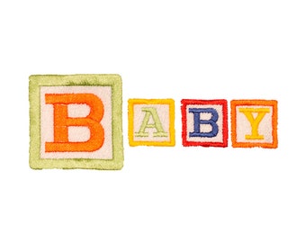Baby Toy Blocks Embroidery Font Alphabet Quilt Blocks Design - TWO Sizes