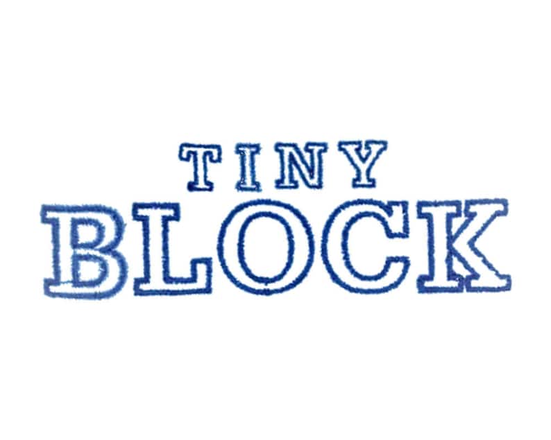 Outline embroidery font for tiny block machine embroidery font Etsy