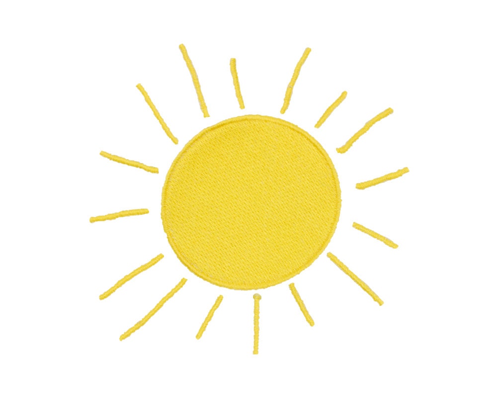 2 Stitched Sun Machine Embroidery Designs for Mini Sunshine Pattern for ...