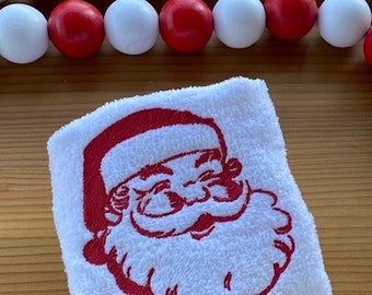 Santa Stitched Miniature Design Embroidery Machine Mini Christmas Machine Embroidery File, One Inch Santa, Instant Download