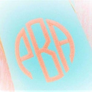 Circle monogram embroidery font - 3 letter machine embroidery file INSTANT DOWNLOAD