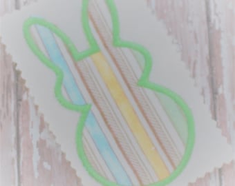 Aplique de conejito: Diseño de bordado a máquina de Pascua (5 tamaños) (Descarga instantánea)