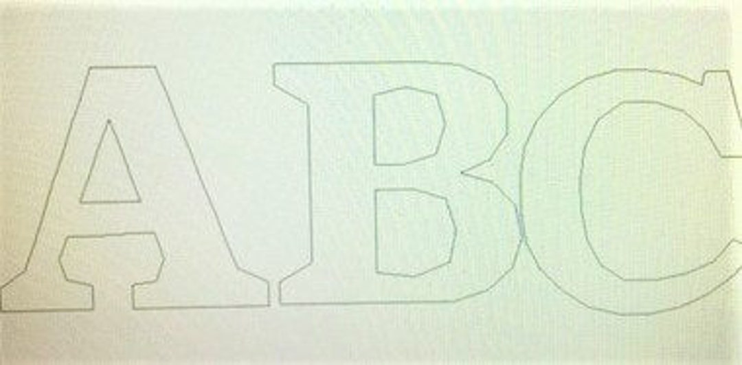 5 Alphabet Outline Embroidery Font With Numbers Machine Etsy