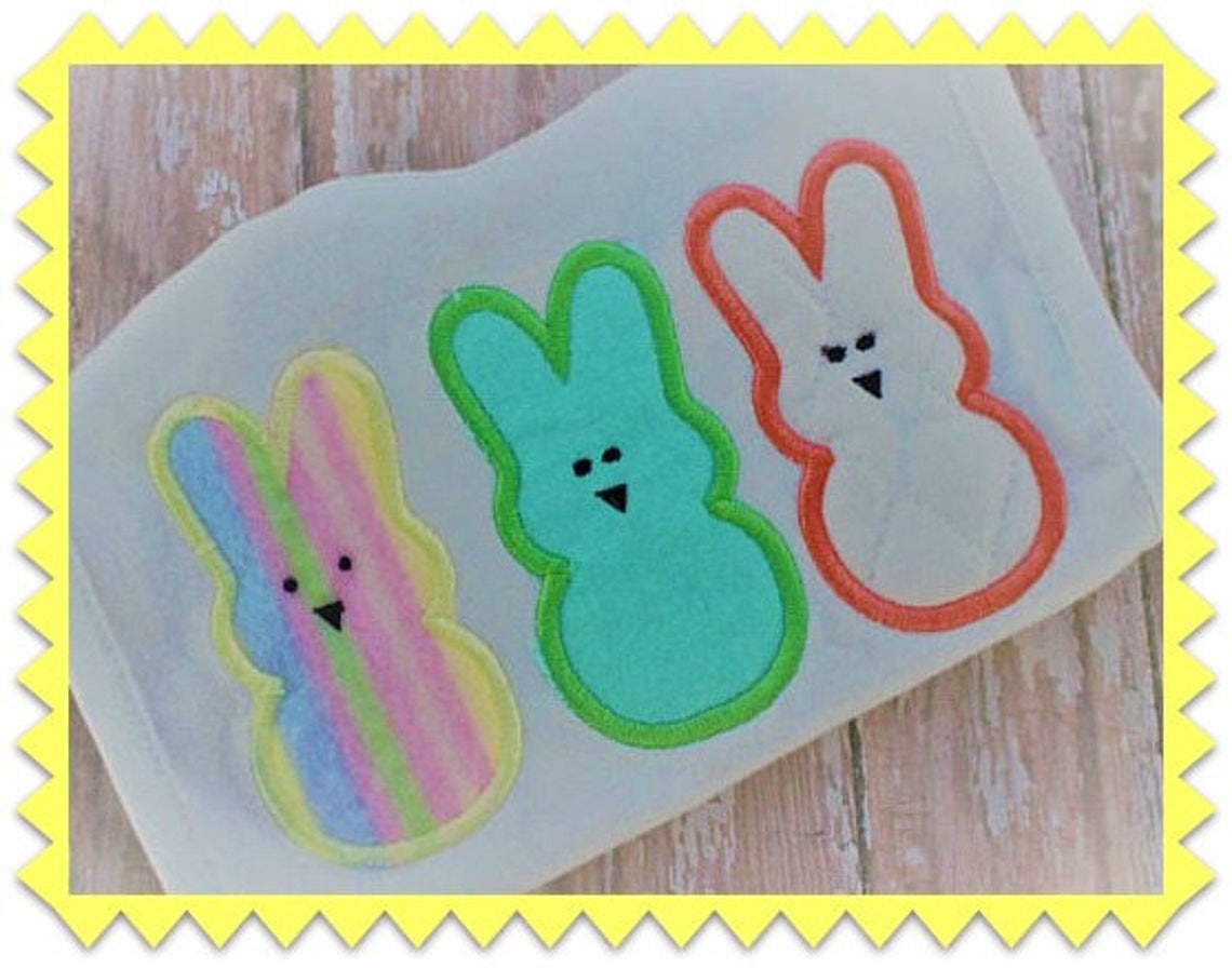 Easter Peeps Trio Applique for Embroidery Design for Bunny Etsy