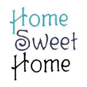 home sweet home embroidery design, instant download, home embroidery pattern, 4 sizes, home letters, machine embroidery design