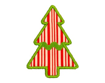 Christmas tree embroidery file, 4 SIZES, for digital machine applique pattern, INSTANT DOWNLOAD, downloadable  and simple