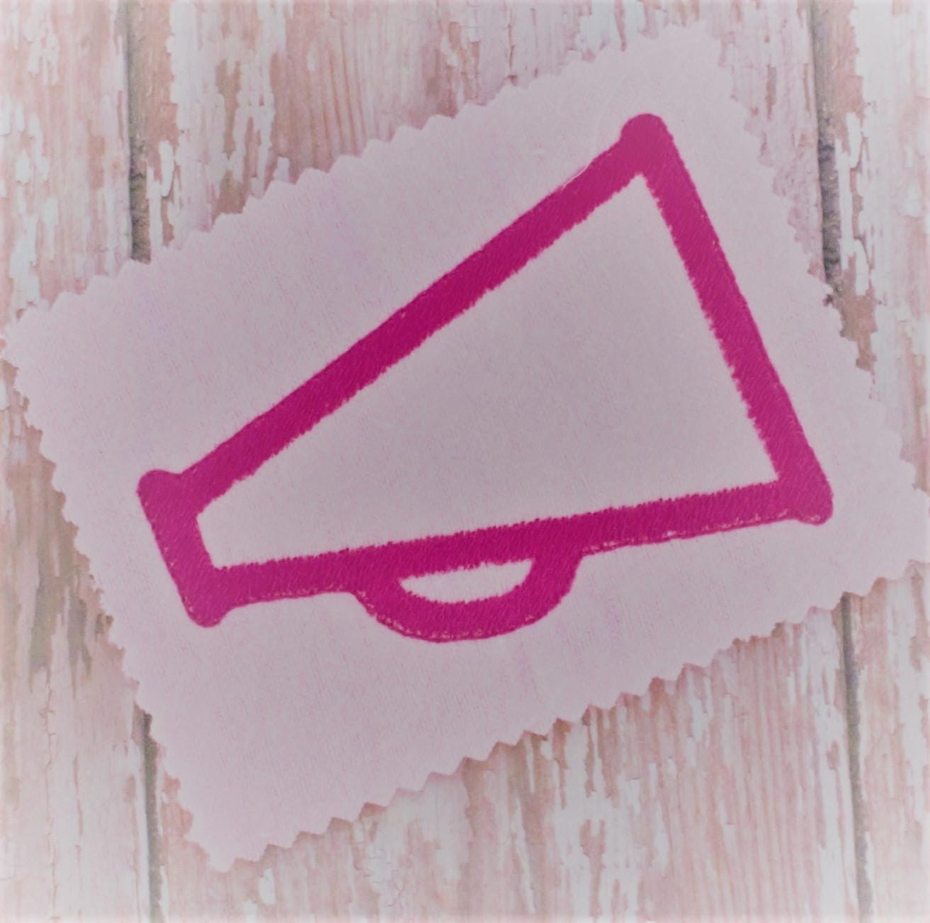 Megaphone Embroidery Design for Cheerleading Machine - Etsy Finland
