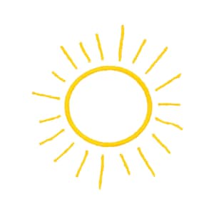 Sunshine-machineborduurontwerpen: patroon zon en maan (directe download)