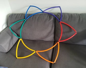 Handmade Reflective Flower Hoop, Polypro, DIY Assembly