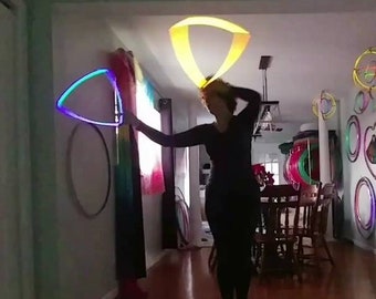 Handmade hoop, Raye of Rainn, shapes, Shape hoop, hula hoop Double (two) triangle hoops