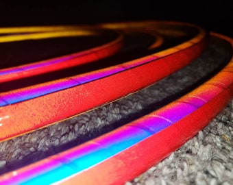 Handmade Reflective Hula Hoop - Fairy Floss Design, Polypro & HDPE, Single Hoop