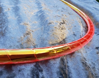 Handmade hoop, Orange superfly morph , hdpe, polypro, pe, hula hoop