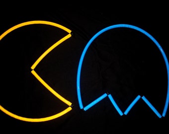 Handmade Pacman & Ghost Hula Hoop Set, Reflective Shape Hoop