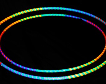 Reflective Gradient Hula Hoop, Colorful Spiral Design
