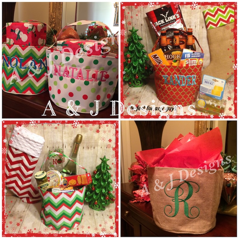 Halloween /& Christmas Personalized Buckets Gift Bags for Easter