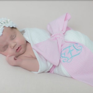 Monogrammed Baby Swaddle Sash/Baby Boy & Girl Swaddle Sash