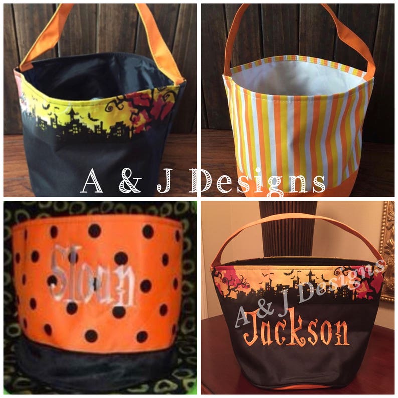 Halloween /& Christmas Personalized Buckets Gift Bags for Easter