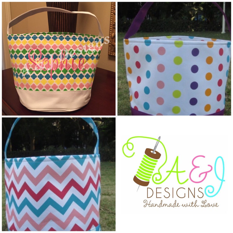 Halloween /& Christmas Personalized Buckets Gift Bags for Easter