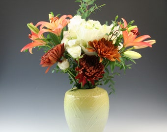 pottery vase, porcelain vase for flowers, handmade ceramic flower vase