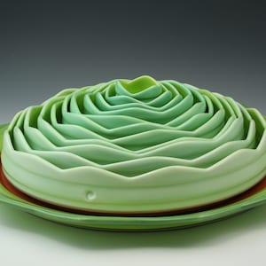 Amazing Fabulous Succulent Inspired Centerpiece Bowls, 12 piece handmade ceramic bowl set, fine art pottery - "Artichoke"