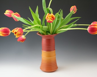 Vase, ceramic vase - "Gladiolus Vase - Desert"