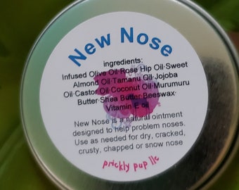 Novo bálsamo Nose 1 oz para cães e filhotes - Todos os ingredientes naturais. Sem aromas adicionados